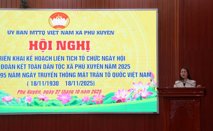 HỘI NGHỊ TRIỂN KHAI KẾ HOẠCH LIÊN TỊCH TỔ CHỨC “NGÀY HỘI ĐẠI ĐOÀN KẾT TOÀN DÂN TỘC” NĂM 2025- Ảnh 4.