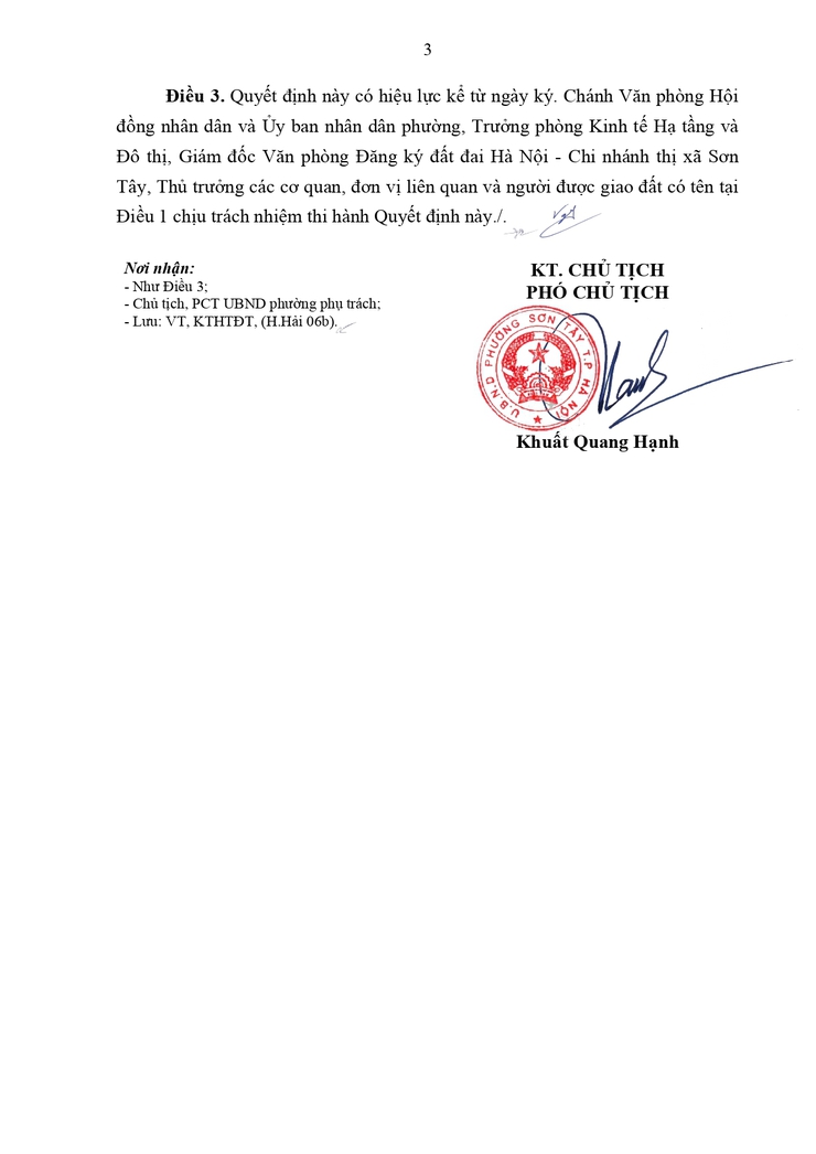 Thông báo công khai Quyết định về việc giao đất cho người trúng đấu giá Quyền sử dụng đất- Ảnh 3.
