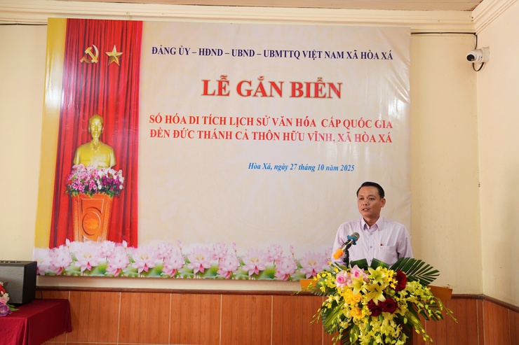 HÒA XÁ GẮN BIỂN CÔNG TRÌNH SỐ HÓA DI TÍCH QUỐC GIA ĐỀN ĐỨC THÁNH CẢ- Ảnh 5.