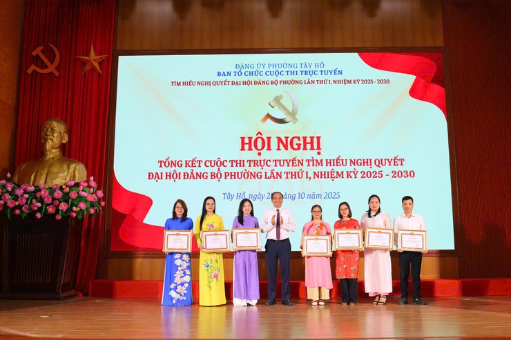 Phường Tây Hồ: Thông báo kết quả Đại hội Đảng bộ Thành phố lần thứ XVIII và triển khai các Chương trình, Kế hoạch công tác toàn khóa, nhiệm kỳ 2025–2030- Ảnh 7.