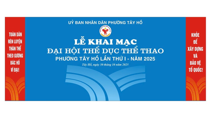 Chào mừng Đại hội Thể dục Thể thao phường Tây Hồ lần thứ I – năm 2025- Ảnh 1.