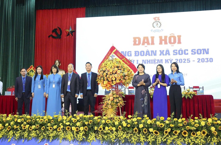 ĐẠI HỘI CÔNG ĐOÀN XÃ SÓC SƠN LẦN THỨ I, NHIỆM KỲ 2025-2030: ĐOÀN KẾT – DÂN CHỦ - KỶ CƯƠNG - PHÁT TRIỂN- Ảnh 1.