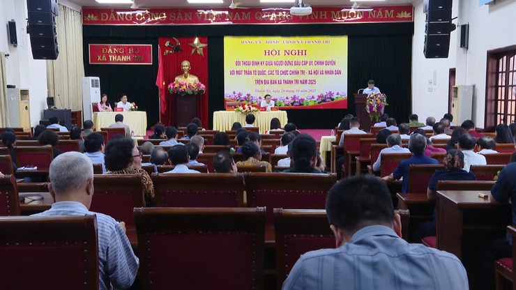 Đối thoại định kỳ giữa người đứng đầu cấp ủy, chính quyền xã Thanh Trì với MTTQ, các tổ chức chính trị xã hội và nhân dân trên địa bàn xã- Ảnh 1.