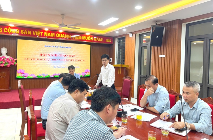 BAN CHỈ ĐẠO THỰC HIỆN NGHỊ QUYẾT 57-NQ/TW XÃ VĨNH THANH TỔ CHỨC HỘI NGHỊ GIAO BAN THÁNG 10 NĂM 2025- Ảnh 8.