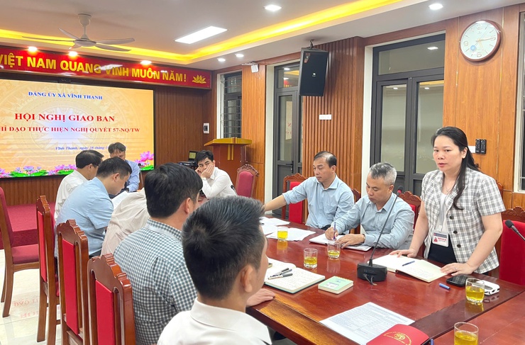 BAN CHỈ ĐẠO THỰC HIỆN NGHỊ QUYẾT 57-NQ/TW XÃ VĨNH THANH TỔ CHỨC HỘI NGHỊ GIAO BAN THÁNG 10 NĂM 2025- Ảnh 6.