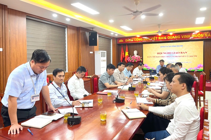 BAN CHỈ ĐẠO THỰC HIỆN NGHỊ QUYẾT 57-NQ/TW XÃ VĨNH THANH TỔ CHỨC HỘI NGHỊ GIAO BAN THÁNG 10 NĂM 2025- Ảnh 5.