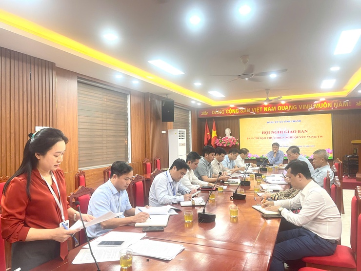 BAN CHỈ ĐẠO THỰC HIỆN NGHỊ QUYẾT 57-NQ/TW XÃ VĨNH THANH TỔ CHỨC HỘI NGHỊ GIAO BAN THÁNG 10 NĂM 2025- Ảnh 4.
