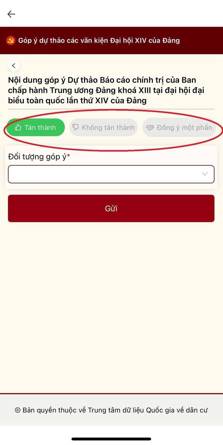 🌟🌟HƯỚNG DẪN GÓP Ý DỰ THẢO CÁC VĂN KIỆN ĐẠI HỘI XIV CỦA ĐẢNG TRÊN ỨNG DỤNG VNEID.- Ảnh 6.