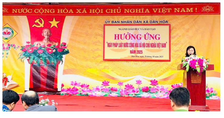 UBND XÃ DÂN HÒA TỔ CHỨC THÀNH CÔNG LỄ PHÁT ĐỘNG ĐIỂM HƯỞNG ỨNG “ NGÀY PHÁP LUẬT NƯỚC CỘNG HOÀ XÃ HỘI CHỦ NGHĨA VIỆT NAM”  NĂM 2025
- Ảnh 4.