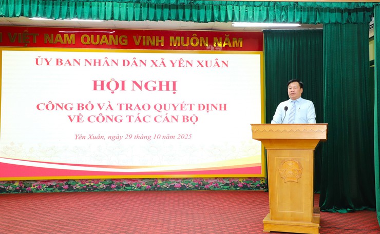 Yên Xuân: Hội nghị công bố và trao quyết định về công tác cán bộ- Ảnh 6.