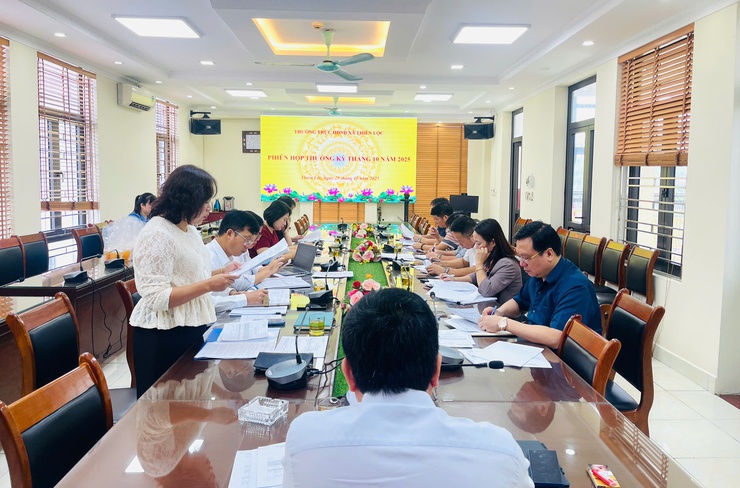 Thường trực HĐND xã Thiên Lộc tổ chức phiên họp thường kỳ tháng 10/2025- Ảnh 2.