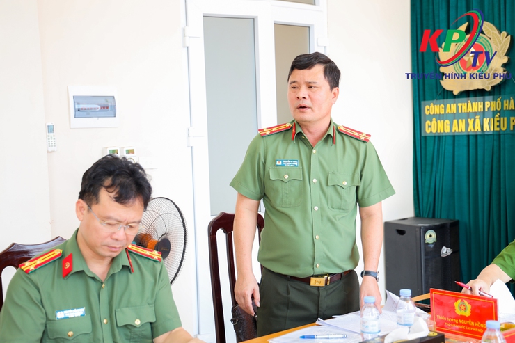 Công an xã Kiều Phú đã tổ chức hội nghị nhằm đánh giá toàn diện kết quả công tác sau 2 tháng triển khai tổ chức bộ máy mới- Ảnh 13.