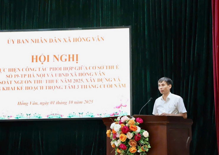 UBND XÃ HỒNG VÂN TỔ CHỨC HỘI NGHỊ RÀ SOÁT NGUỒN THU THUẾ NĂM 2025, XÂY DỰNG VÀ TRIỂN KHAI KẾ HOẠCH TRỌNG TÂM 3 THÁNG CUỐI NĂM- Ảnh 4.