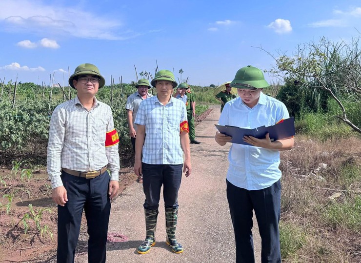 Xã An Khánh cưỡng chế kiểm đếm bắt buộc đất nông nghiệp nằm trong chỉ giới thu hồi thực hiện dự án đầu tư xây dựng đường Vành đai 4 – Thủ đô Hà Nội- Ảnh 1.