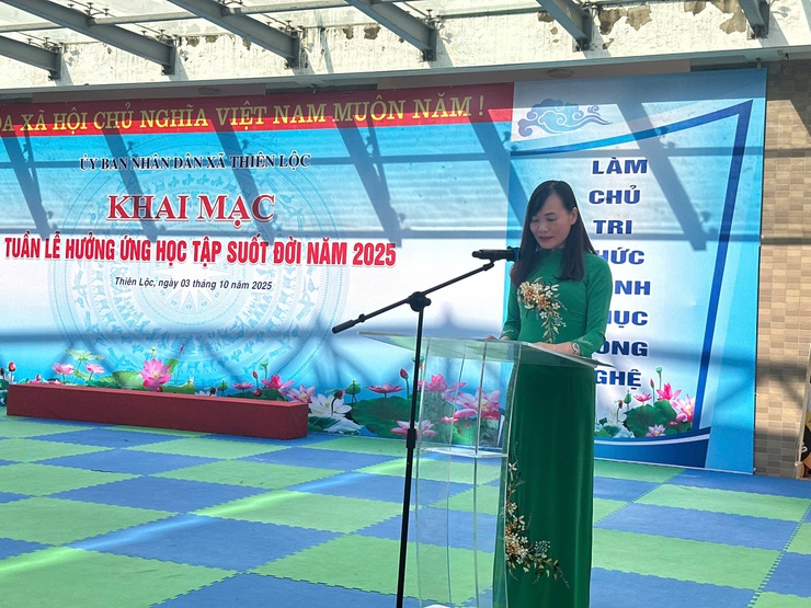 Xã Thiên Lộc khai mạc "Tuần lễ hưởng ứng học tập suốt đời" năm 2025- Ảnh 3.