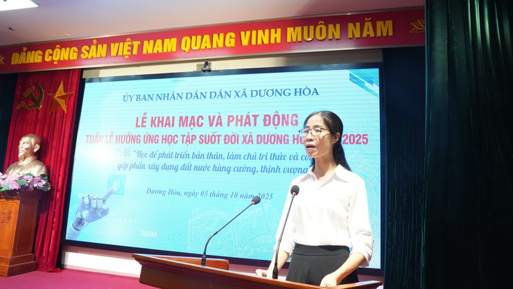 Xã Dương Hoà tổ chức Lễ khai mạc và phát động hưởng ứng Tuần Lễ học tập suốt đời năm 2025- Ảnh 10.