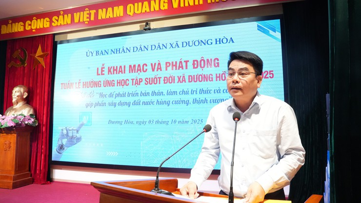 Xã Dương Hoà tổ chức Lễ khai mạc và phát động hưởng ứng Tuần Lễ học tập suốt đời năm 2025- Ảnh 5.