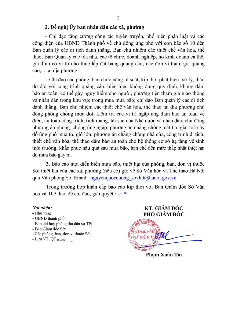 Công văn số 4338/SVHTT-VP ngày 01/10/2025 của Sở Văn hóa và Thể thao Hà Nội- Ảnh 2.