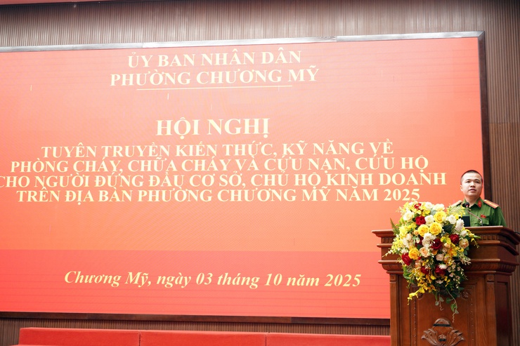 Phường Chương Mỹ tuyên truyền, tập huấn kiến thức về phòng cháy chữa cháy và cứu nạn, cứu hộ- Ảnh 3.