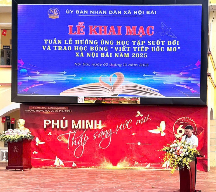 XÃ NỘI BÀI TỔ CHỨC LỄ PHÁT ĐỘNG TUẦN LỄ HỌC TẬP SUỐT ĐỜI NĂM 2025- Ảnh 2.