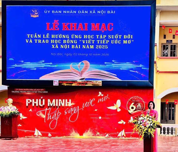XÃ NỘI BÀI TỔ CHỨC LỄ PHÁT ĐỘNG TUẦN LỄ HỌC TẬP SUỐT ĐỜI NĂM 2025- Ảnh 3.