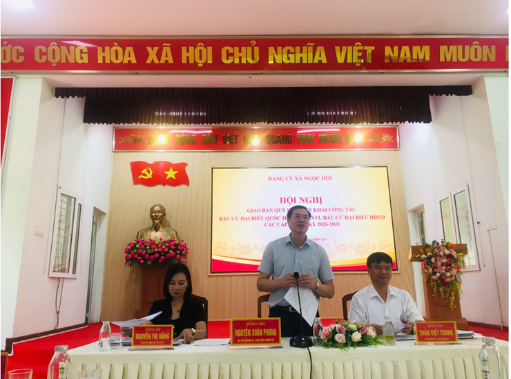 Hội nghị Quán triệt Nghị quyết Đại hội Đại biểu Đảng bộ xã Ngọc Hồi lần thứ I. Giao ban công tác xây dựng Đảng, xây dựng chính quyền quý III, triển khai nhiệm vụ trọng tâm Quý IV năm 2025- Ảnh 5.