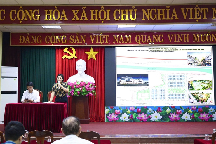 Xã Thường Tín lấy ý kiến các hộ dân về Đồ án quy hoạch Xây dụng khu tái định cư Nhị Khê phục vụ GPMB dự án đầu tư xây dựng đường sắt tốc độ cao trên trục Bắc – Nam.- Ảnh 1.