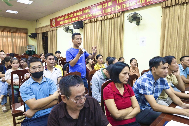 Xã Thường Tín lấy ý kiến các hộ dân về Đồ án quy hoạch Xây dụng khu tái định cư Nhị Khê phục vụ GPMB dự án đầu tư xây dựng đường sắt tốc độ cao trên trục Bắc – Nam.- Ảnh 3.