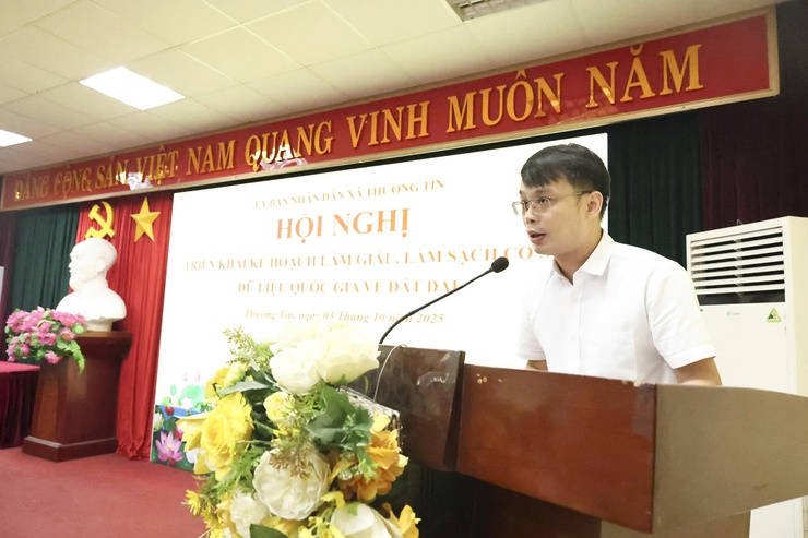 Xã Thường Tín thực hiện Kế hoạch làm giàu, làm sạch cơ sở dữ liệu Quốc gia về đất đai.- Ảnh 1.