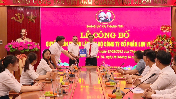 Đảng ủy xã Thanh Trì công bố thành lập Chi bộ Công ty Cổ phần LRV Việt Nam: Bước tiến quan trọng trong công tác xây dựng Đảng trong doanh nghiệp ngoài khu vực nhà nước- Ảnh 3.