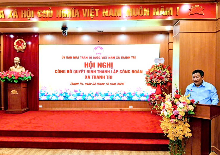 Xã Thanh Trì: Thành lập Công đoàn xã, đánh dấu bước phát triển mới ở cơ sở
- Ảnh 2.