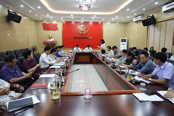 Xuân Mai kiểm điểm tiến độ công tác bầu cử trưởng thôn nhiệm kỳ 2025 – 2028- Ảnh 1.