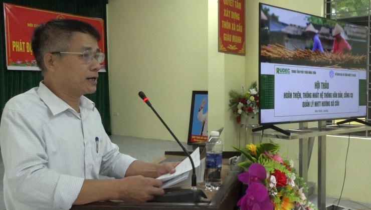 UBND xã Ứng Thiên tổ chức hội thảo thống nhất hệ thống văn bản, công cụ quản lý nhãn hiệu tập thể "Hương Xà Cầu"- Ảnh 2.