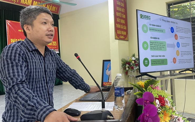 UBND xã Ứng Thiên tổ chức hội thảo thống nhất hệ thống văn bản, công cụ quản lý nhãn hiệu tập thể "Hương Xà Cầu"- Ảnh 1.