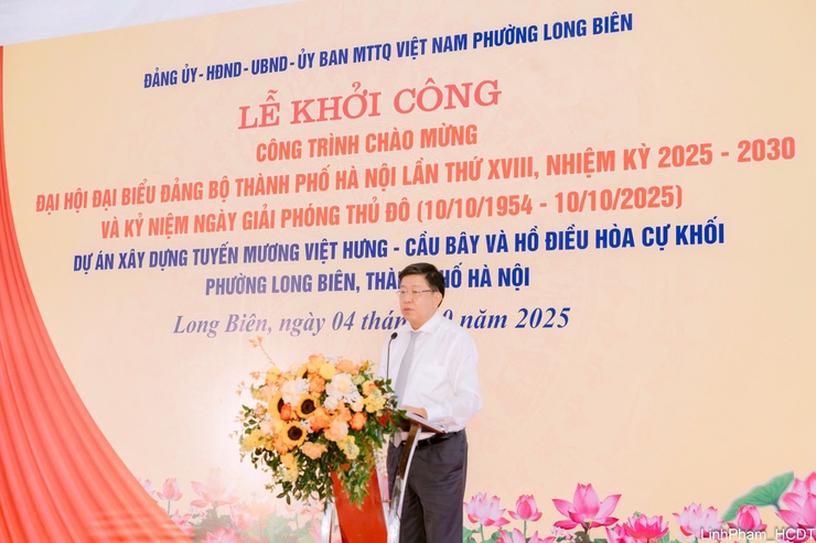 Phường Long Biên khởi công dự án phục vụ tiêu thoát nước khu vực Long Biên- Ảnh 3.
