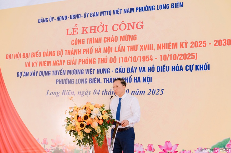 Phường Long Biên khởi công dự án phục vụ tiêu thoát nước khu vực Long Biên- Ảnh 4.