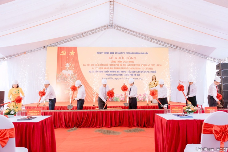 Phường Long Biên khởi công dự án phục vụ tiêu thoát nước khu vực Long Biên- Ảnh 5.