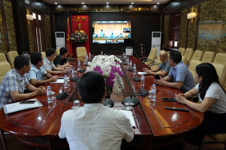 Thanh Oai dự hội nghị trực tuyến của UBND thành phố ứng phó bão Matmo- Ảnh 2.