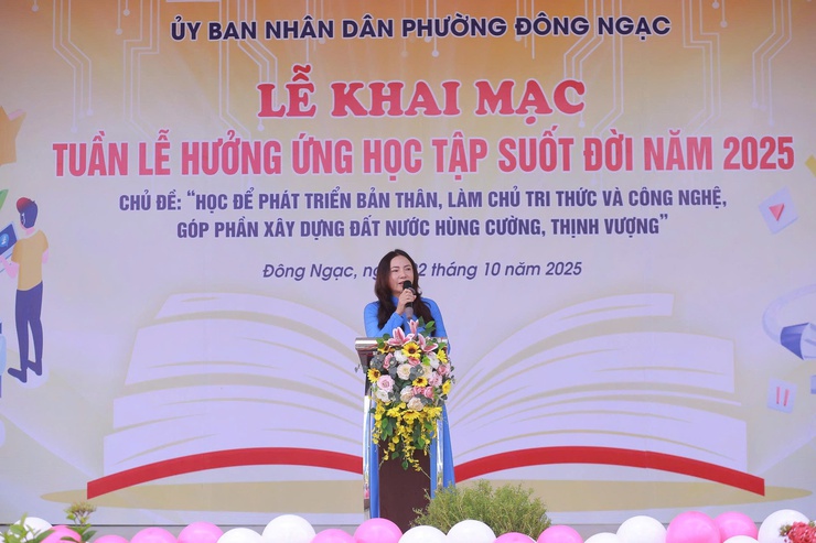PHƯỜNG ĐÔNG NGẠC PHÁT ĐỘNG TUẦN LỄ HƯỞNG ỨNG HỌC TẬP SUỐT ĐỜI NĂM 2025- Ảnh 2.