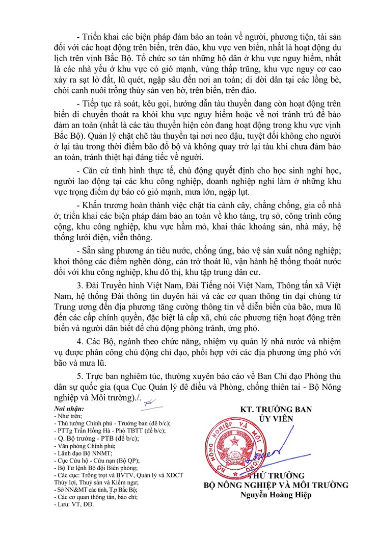 Công điện về việc triển khai các biện pháp ứng phó với bão số 11- Ảnh 2.