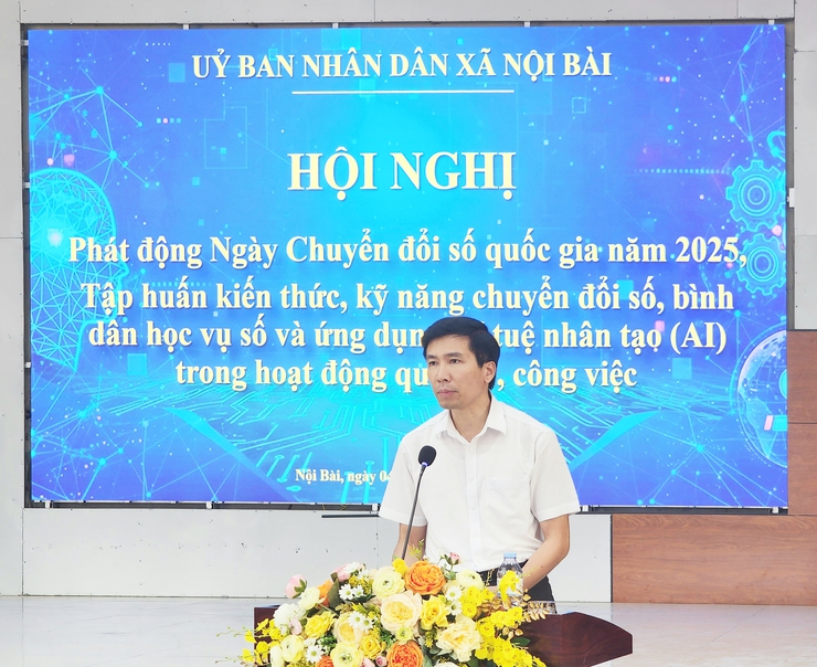 XÃ NỘI BÀI TỔ CHỨC HỘI NGHỊ PHÁT ĐỘNG NGÀY CHUYỂN ĐỔI SỐ QUỐC GIA- Ảnh 2.