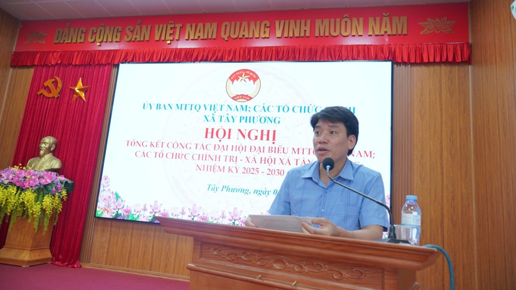 XÃ TÂY PHƯƠNG TỔ CHỨC HỘI NGHỊ TỔNG KẾT CÔNG TÁC ĐẠI HỘI ĐẠI BIỂU MTTQ VÀ CÁC TỔ CHỨC CHÍNH TRỊ - XÃ HỘI NHIỆM KỲ 2025-2030- Ảnh 3.