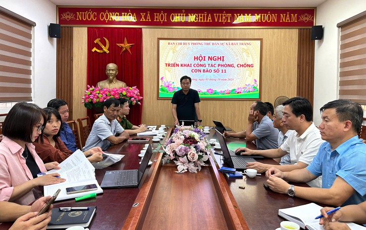 Bát Tràng khẩn trương triển khai công tác phòng, chống cơn bão số 11- Ảnh 1.