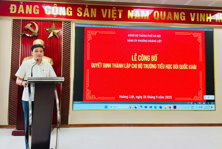 Trường Tiểu học Bùi Quốc Khái nhận Quyết định thành lập Chi bộ trường Tiểu học Bùi Quốc Khái- Ảnh 2.