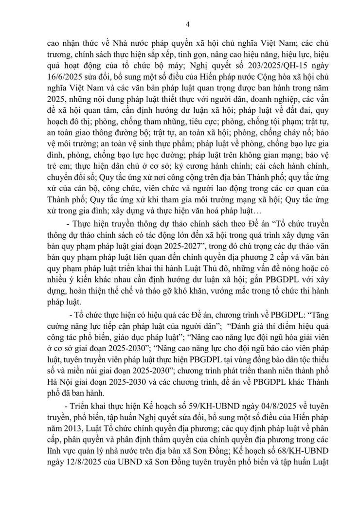 Hưởng ứng “Ngày Pháp luật nước Cộng hòa xã hội chủ nghĩa Việt Nam” trên địa bàn xã Sơn Đồng năm 2025- Ảnh 4.