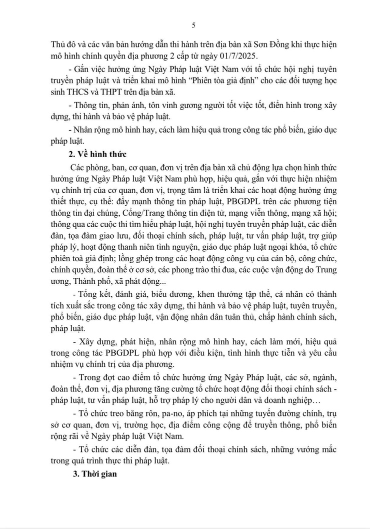 Hưởng ứng “Ngày Pháp luật nước Cộng hòa xã hội chủ nghĩa Việt Nam” trên địa bàn xã Sơn Đồng năm 2025- Ảnh 5.