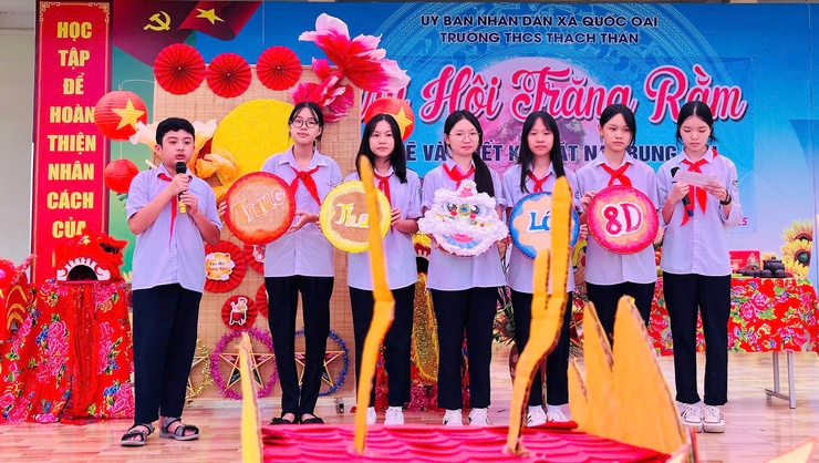Tưng bừng “Vui hội Trăng rằm 2025” – sáng tạo hội thi vẽ và thiết kế mặt nạ trung thu tại Trường THCS Thạch Thán- Ảnh 9.
