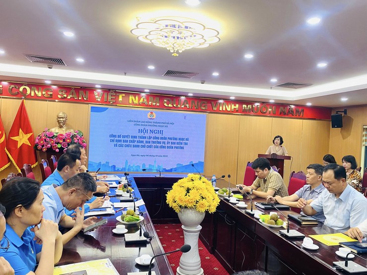 Phường Ngọc Hà tổ chức Hội nghị công bố quyết định chỉ định nhân sự Công đoàn phường- Ảnh 1.