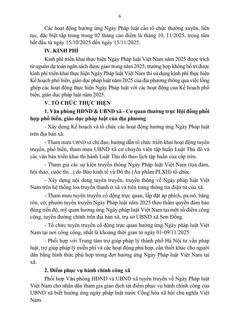 Hưởng ứng “Ngày Pháp luật nước Cộng hòa xã hội chủ nghĩa Việt Nam” trên địa bàn xã Sơn Đồng năm 2025- Ảnh 6.