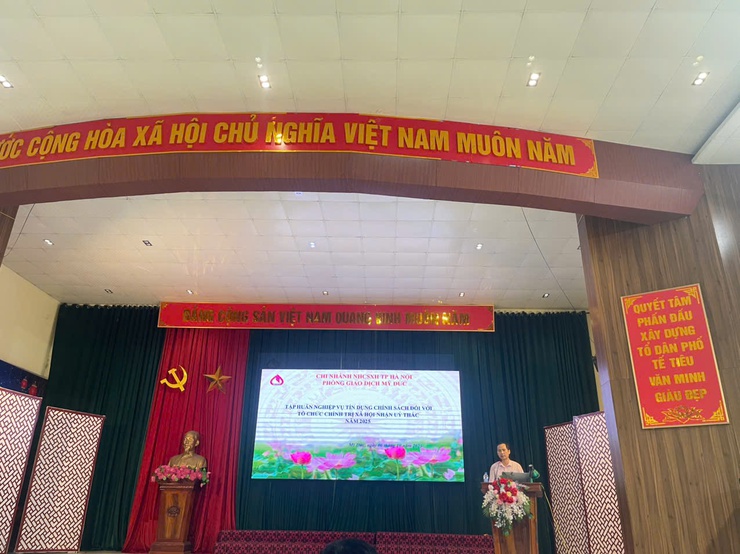Ngân hàng Chính sách Xã hội Mỹ Đức tổ chức tập huấn công tác tín dụng chính sách- Ảnh 2.